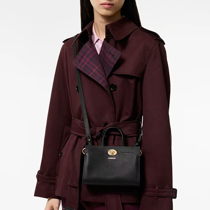burberry micro cotswolds check tote bag
